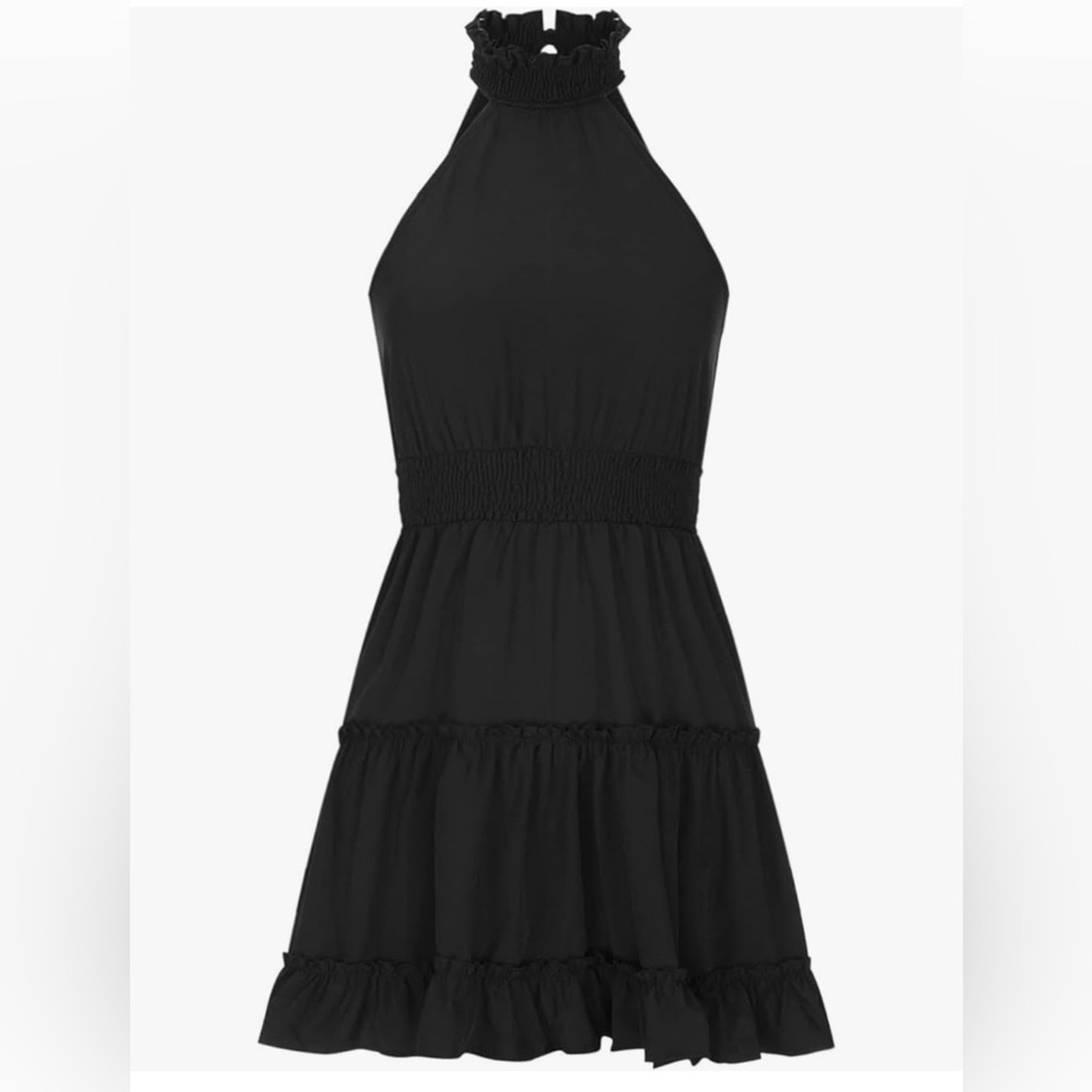 Women’s BCBG-Paris Smocked Halter Neck Dress - Picture 4 of 6